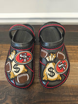 SOLD! Custom 49ers crocs for men