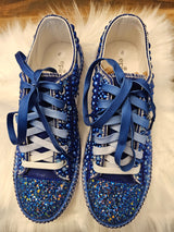 Custom blue (Converse style) tennis shoes