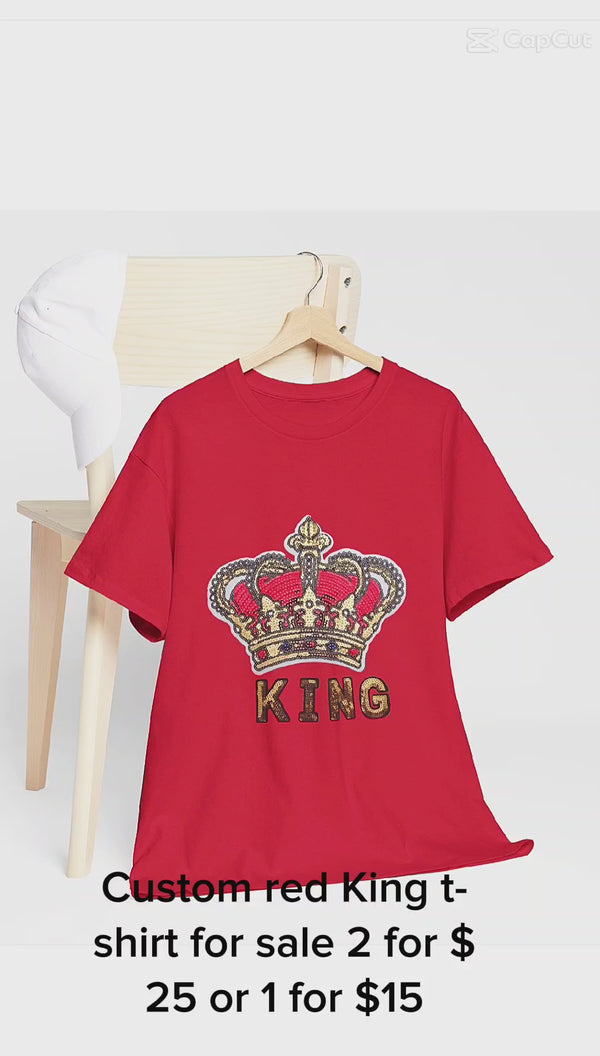 Custom red King t-shirt