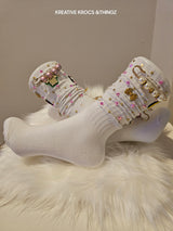 Custom white Hello Kitty slouch/junk socks for sale 2 for $25 or 1 for $15