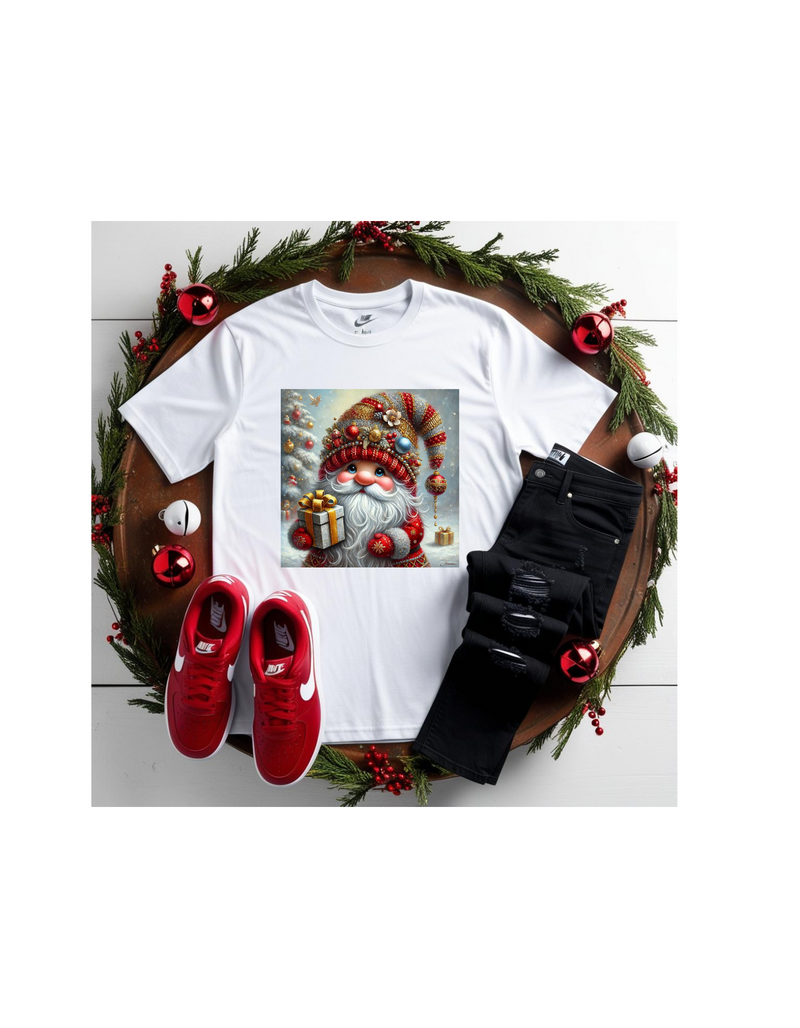 Custom red gnome #2 Christmas t-shirt for sale