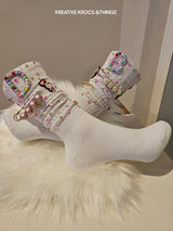 Custom white Hello Kitty slouch/junk socks for sale 2 for $25 or 1 for $15